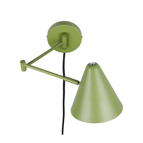 Zelené nástenné svietidlo s ohýbateľnou konštrukciou do zásuvky ø 15 cm Cosima – Trio-image-4