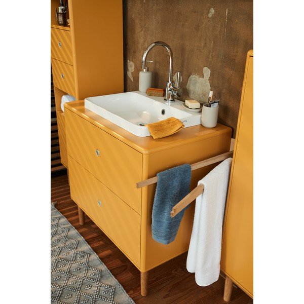 Žltá skrinka s umývadlom bez batérie 80x62 cm Color Bath - Tom Tailor for Tenzo-image-1