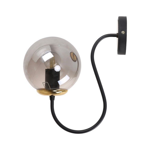 Čierno-sivé nástenné svietidlo ø 15 cm Oslo – Squid Lighting