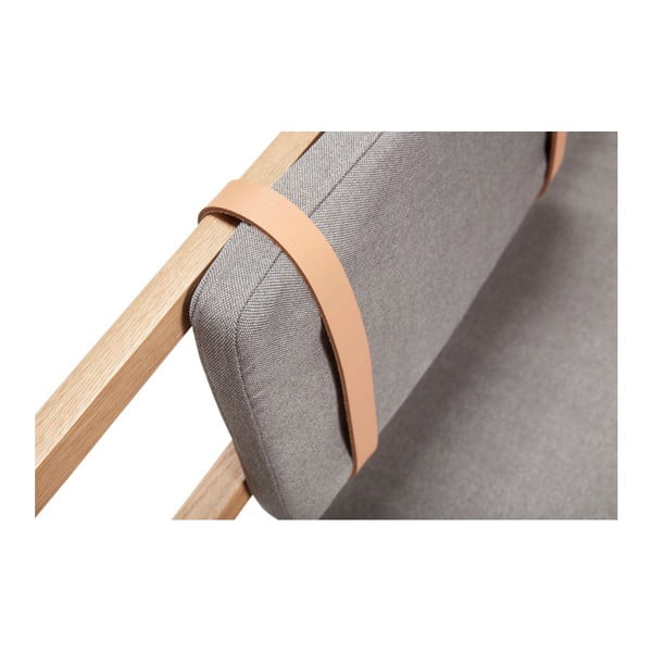 Lavica s vankúšom Hübsch Oak Bench-image-1