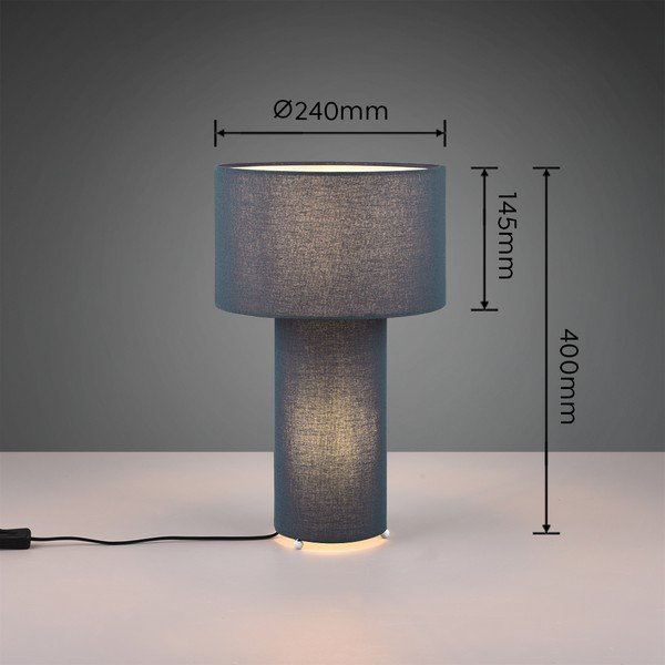 Tmavomodrá stolová lampa (výška  40 cm) Bale – Trio-image-3