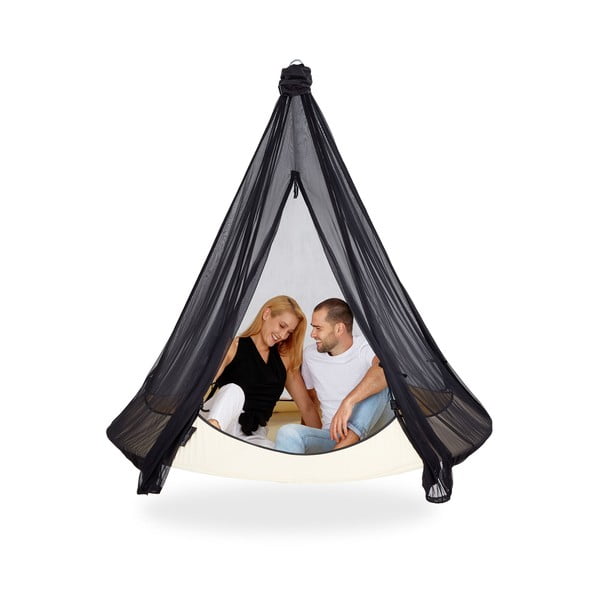 Čierna moskytiéra na hojdačku ø 180 cm - Hangout Pod-image-2