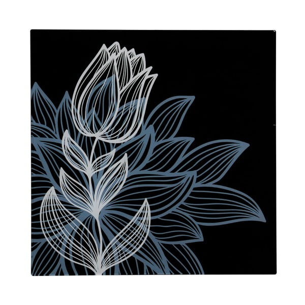 Sklenený obraz Black Tulip, 30x30 cm