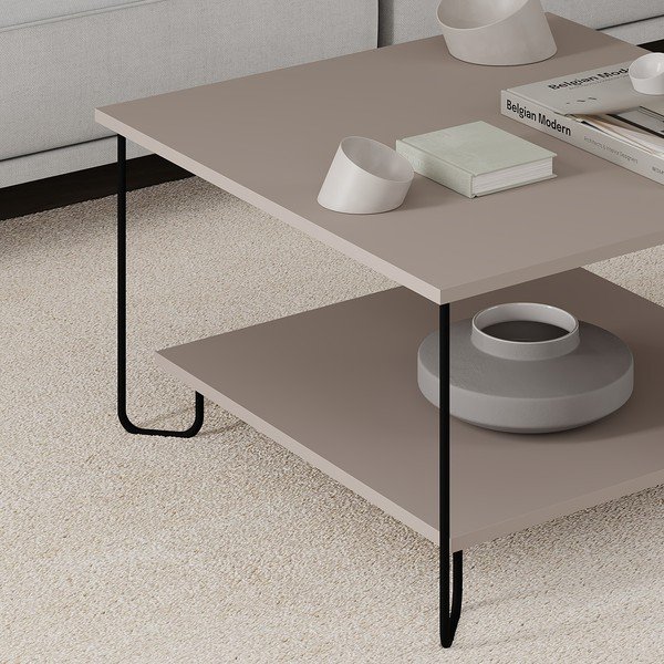 Sivý konferenčný stolík 80x80 cm Tonka – Marckeric-image-2