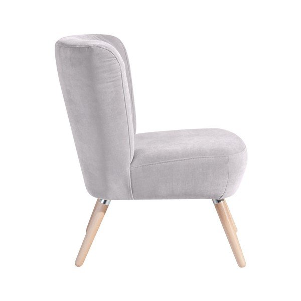 Svetlosivé kreslo Max Winzer Neele Velor-image-1