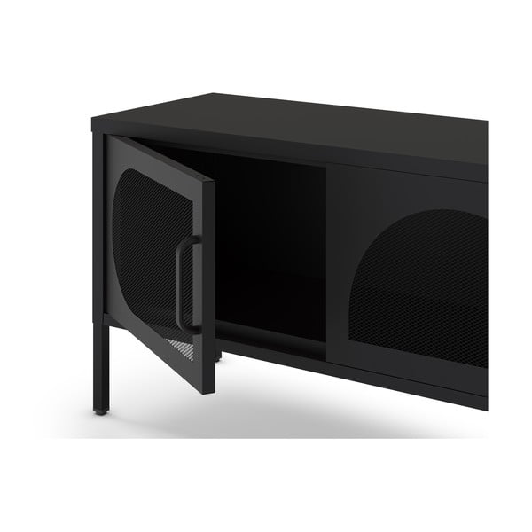 Čierny TV stolík 180x50 cm Tayra – Marckeric-image-4