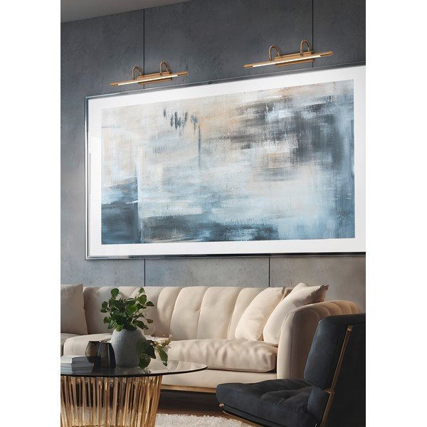 LED nástenné svietidlo v mosadznej farbe Cuadro – Trio-image-1