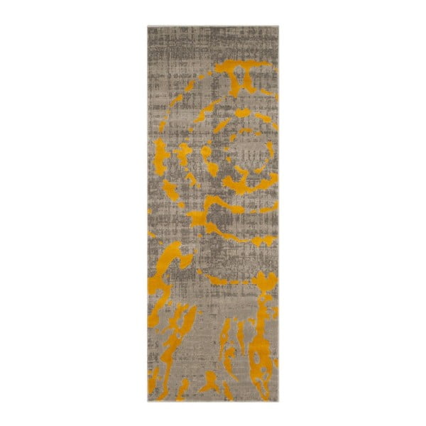 Žltý koberec Webtapetti Abstract,  70 x 275 cm