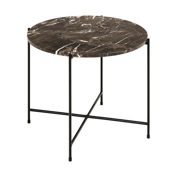 Okrúhly odkladací stolík s mramorovou doskou ø 52 cm Avila – Actona