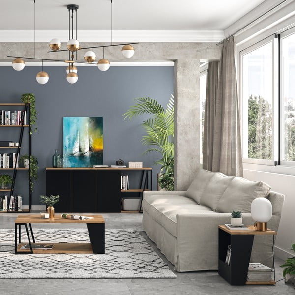 Konferenčný stolík s doskou v dekore orechového dreva 40x40 cm Albi - TemaHome-image-3