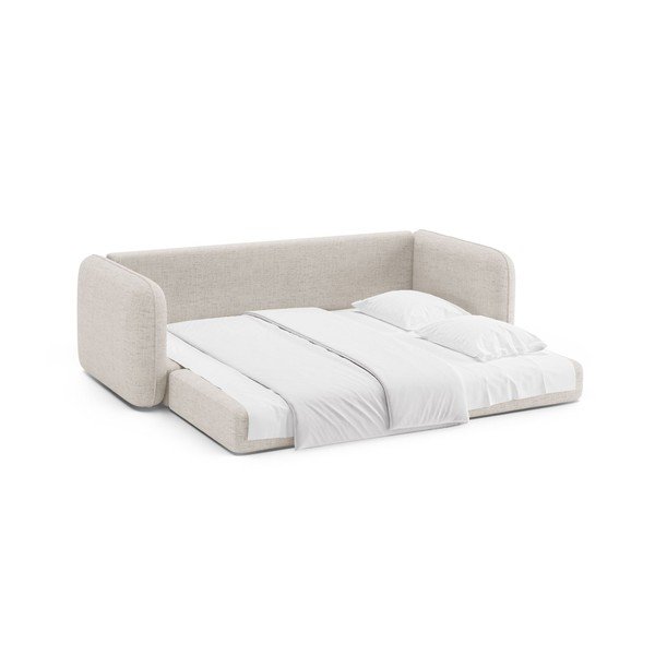 Krémovobiela rozkladacia pohovka 225 cm – Micadoni -image-4