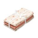Ružové/béžové mušelínové plienky 3 ks 70x70 cm Bows – Cam Cam Copenhagen