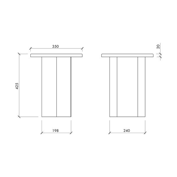 Kovový okrúhly odkladací stolík ø 35 cm Sato – noo.ma-image-3