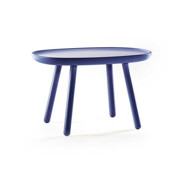 Modrý stolík z masívu EMKO Naïve, 61 x 41 cm