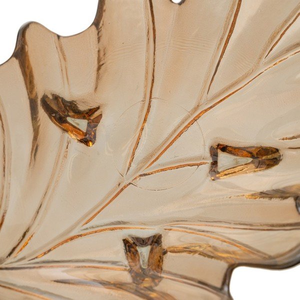 Sklenená dekoratívna tácka 19,5x35 cm Leaf – Ixia-image-4