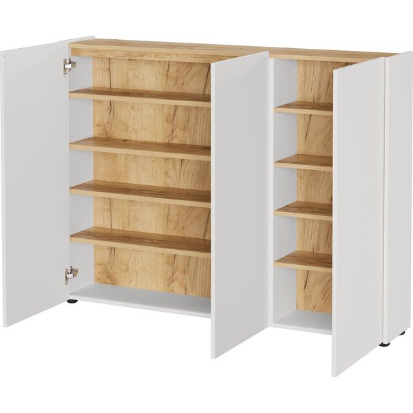 Krémová skrinka v dekore duba 138x105x25 cm Libbiano – Germania-image-2