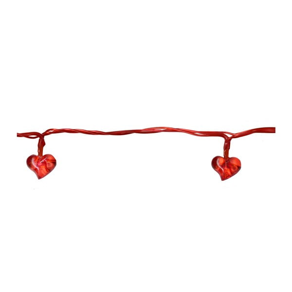 Svetelná LED reťaz Best Season Red Hearts, 135 cm