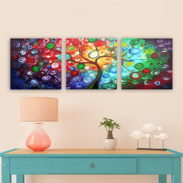 Obrazy v súprave 3 ks 30x30 cm Tree of Life – Wallity-image-1
