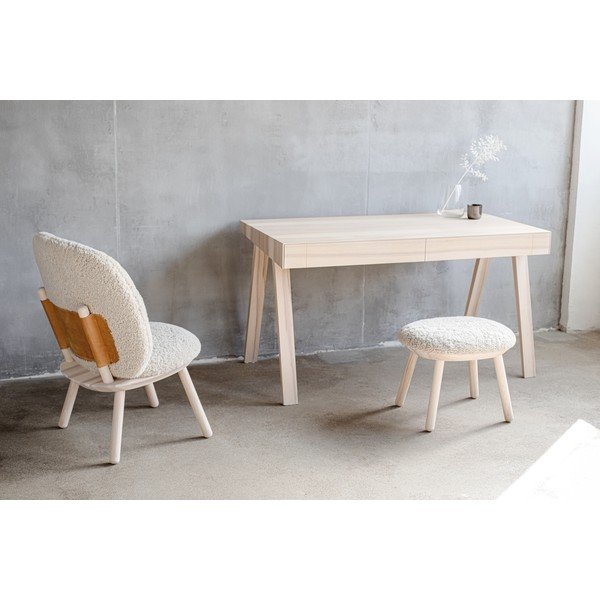 Béžová podnožka z ovčej vlny EMKO Naïve-image-4