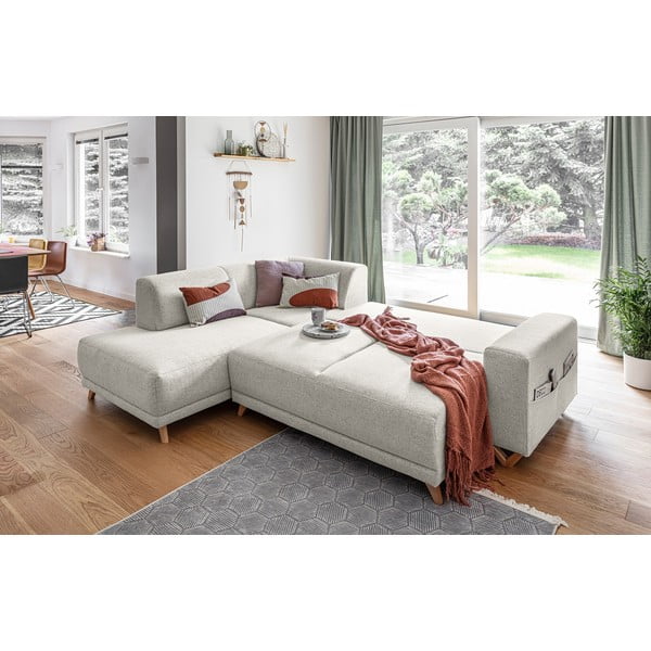 Béžová rozkladacia/s úložným priestorom rohová pohovka (ľavý roh/do L) Classy Sophie – Miuform-image-4