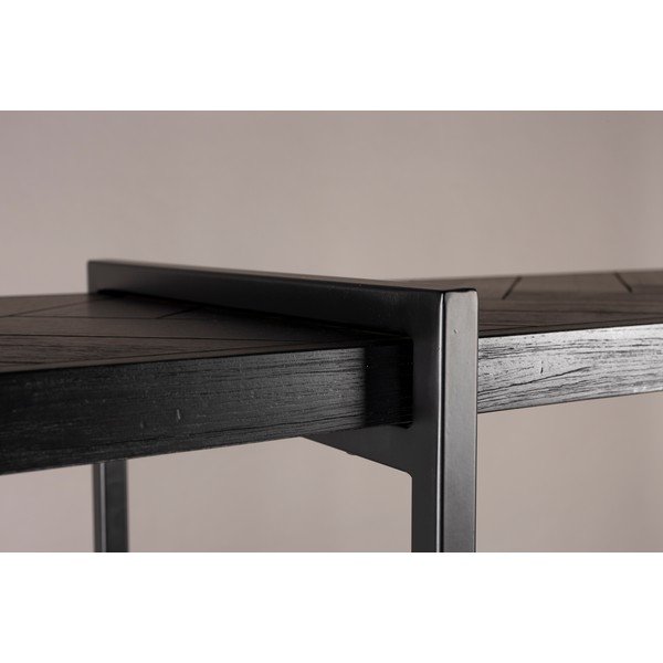 Čierna knižnica v dekore exotického dreva 140x146 cm Class - Dutchbone-image-3