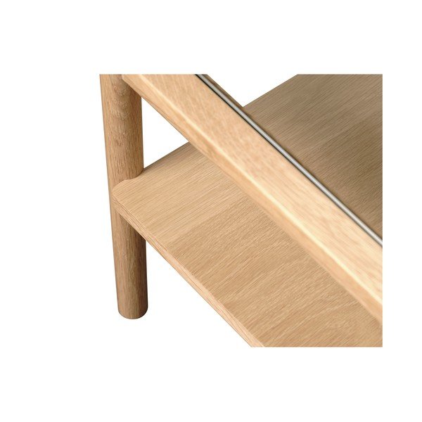 Sklenený konferenčný stolík v prírodnej farbe 60x120 cm Elba – Unique Furniture-image-3