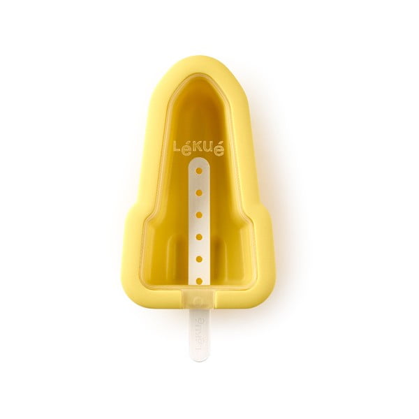 Žltá silikónová forma na zmrzlinu v tvare rakety Lékué Iconic
