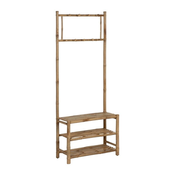 Bambusová predsieňová zostava v prírodnej farbe 70x175x32 cm Manali – Ixia