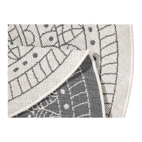 Sivo-krémový vonkajší koberec NORTHRUGS Porto, ⌀ 140 cm-image-3