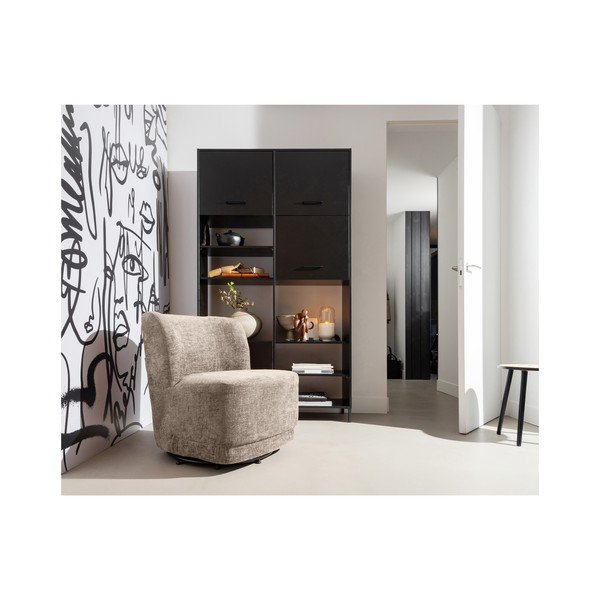 Svetlohnedé zamatové kreslo Atty – WOOOD-image-1