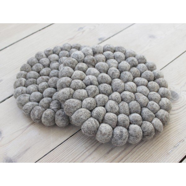 Pieskovohnedá guľôčková podložka z vlny Wooldot Ball Coaster, ⌀ 20 cm
