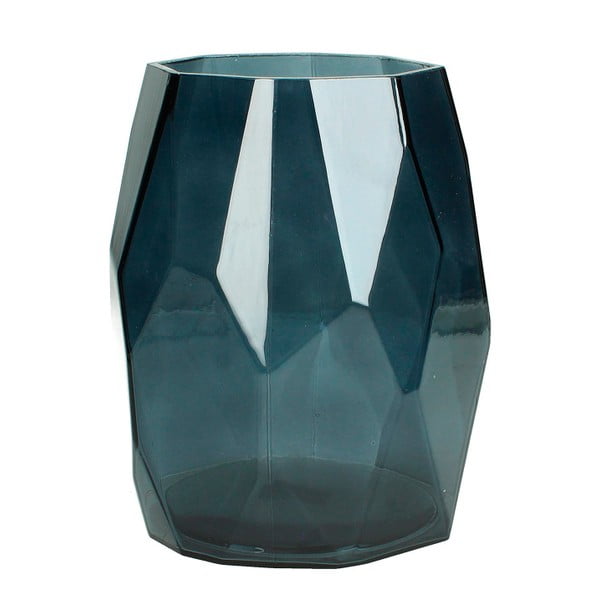 Modrá sklenená váza HF Living Diamond