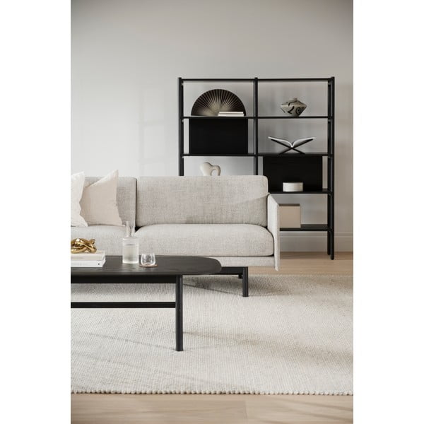 Čierny konferenčný stolík z dubového dreva 135x62 cm Hammond - Rowico-image-3