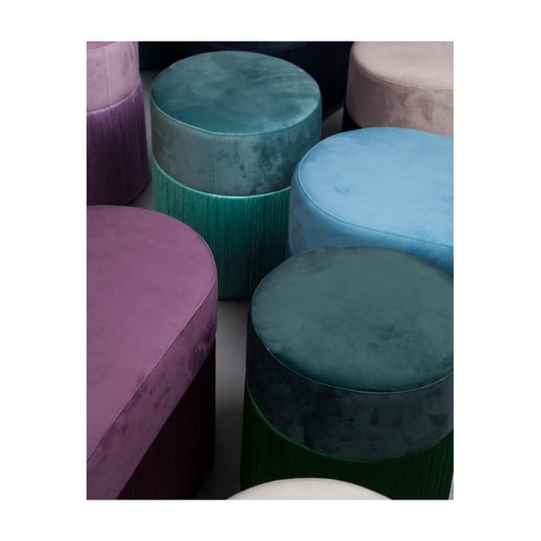 Fialový puf so zamatovým poťahom Velvet Atelier-image-4