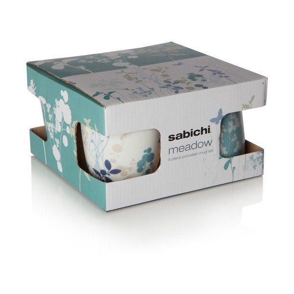 Sada 4 porcelánových hrnčekov Meadow-image-3