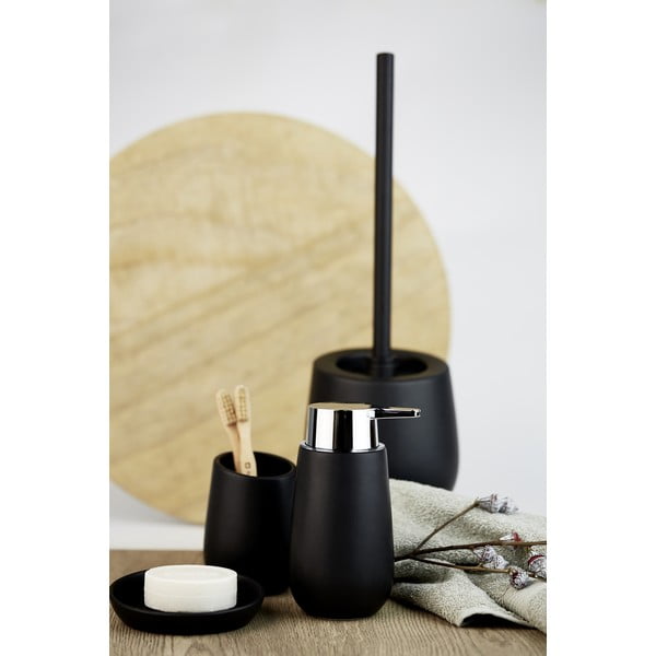 Čierny keramický dávkovač mydla Wenko Badi-image-1