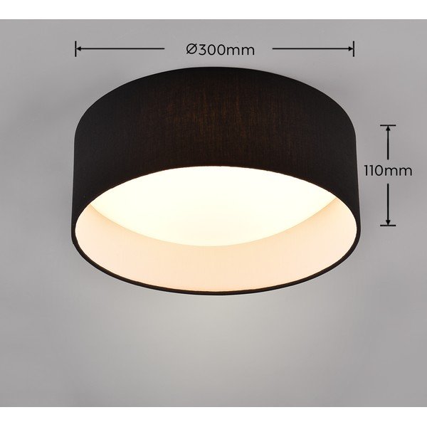 Čierne LED stropné svietidlo ø 30 cm Locarno – Reality-image-4
