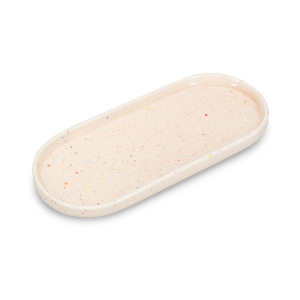 Béžový servírovací porcelánový tanier Fika – ONA