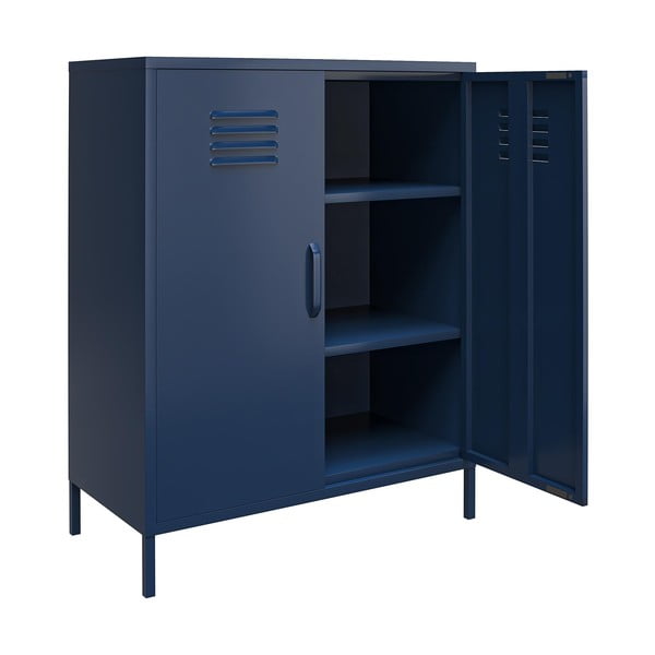Modrá kovová skrinka 80x102 cm Bradford - Queer Eye-image-3