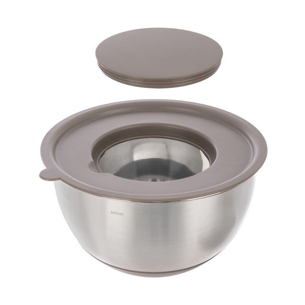 Misa z nehrdzavejúcej ocele v striebornej farbe ø 22 cm Beige – Orion-image-2