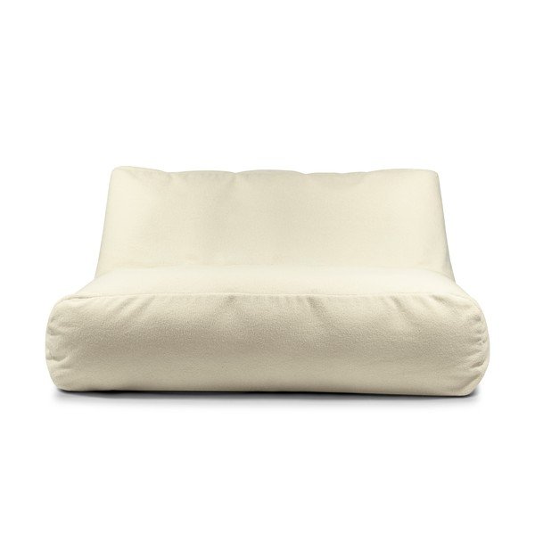 Krémový sedací vak z textílie buklé Sofa Tube 160 – SLOWDOWN-image-2