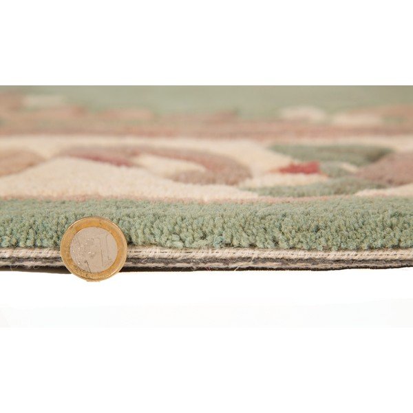 Zelený vlnený koberec Flair Rugs Aubusson, 67 × 127 cm-image-4