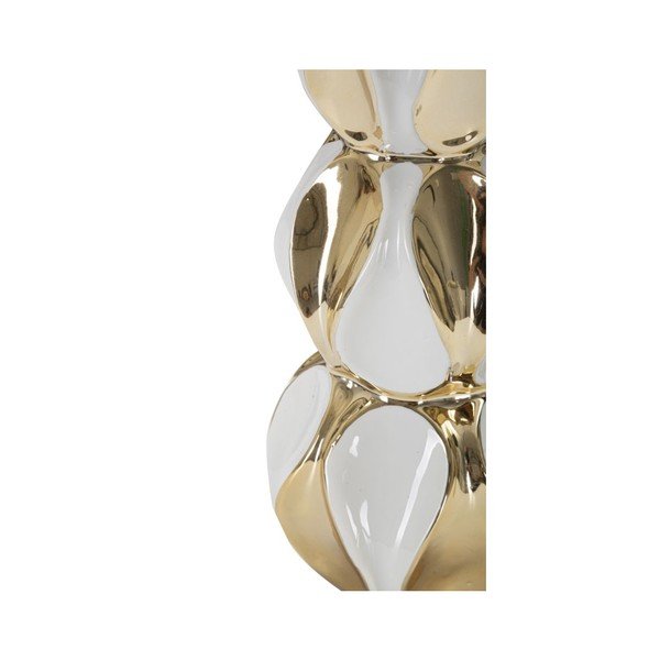 Biela/v zlatej farbe keramická stolová lampa s textilným tienidlom (výška  46 cm) Glam Balls – Mauro Ferretti-image-2