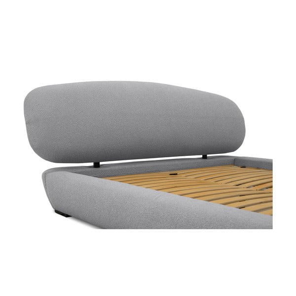 Sivá čalúnená dvojlôžková posteľ s roštom 140x200 cm Odette – Scandic-image-1