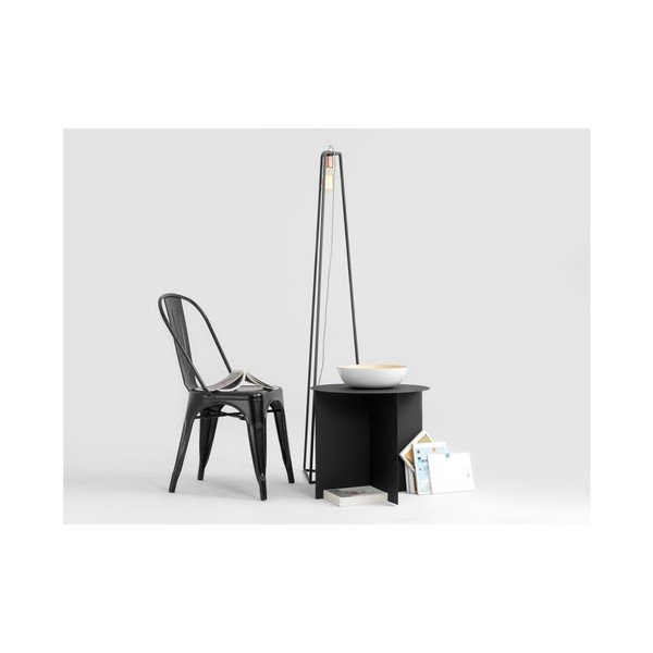 Čierny odkladací stolík Custom Form Oli, ⌀ 50 cm-image-3