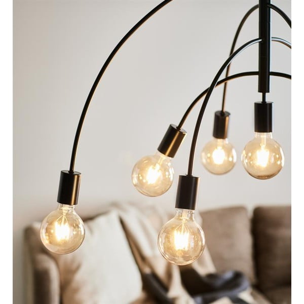 Čierne závesné stropné svietidlo Markslöjd Lavello, šírka 94,5 cm-image-1