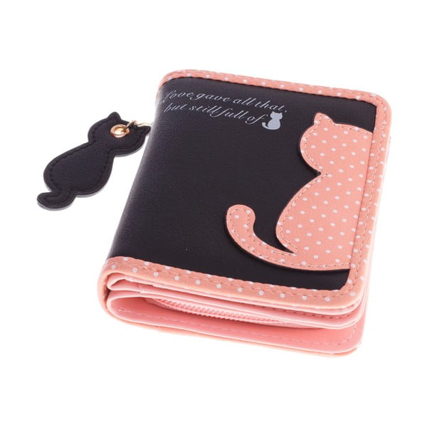 Malá peňaženka Cat, čierna