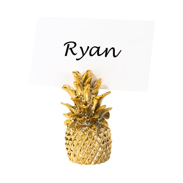 Sada 6 držadiel na menovky v tvare ananásu Talking Tables Pineapple