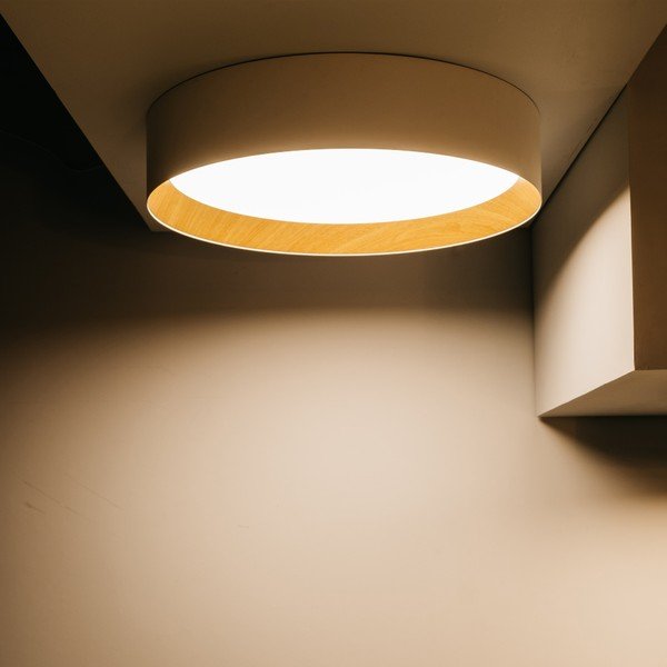 Krémovobiele LED stropné svietidlo ø 45 cm – SULION-image-1