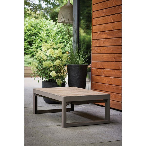Záhradný konferenčný stolík v dekore orecha 71,5x116 cm Lyon – Keter-image-1